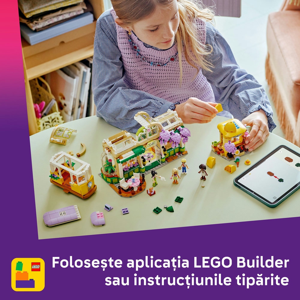 LEGO Friends: Cafenea cu multe plante si florarie 42671, 9 ani+, 1138 piese