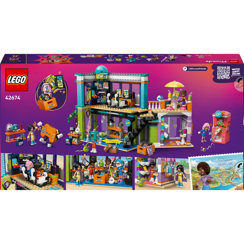 LEGO Friends: Magazin de benzi desenate si jocuri 42674, 9 ani+, 1005 piese