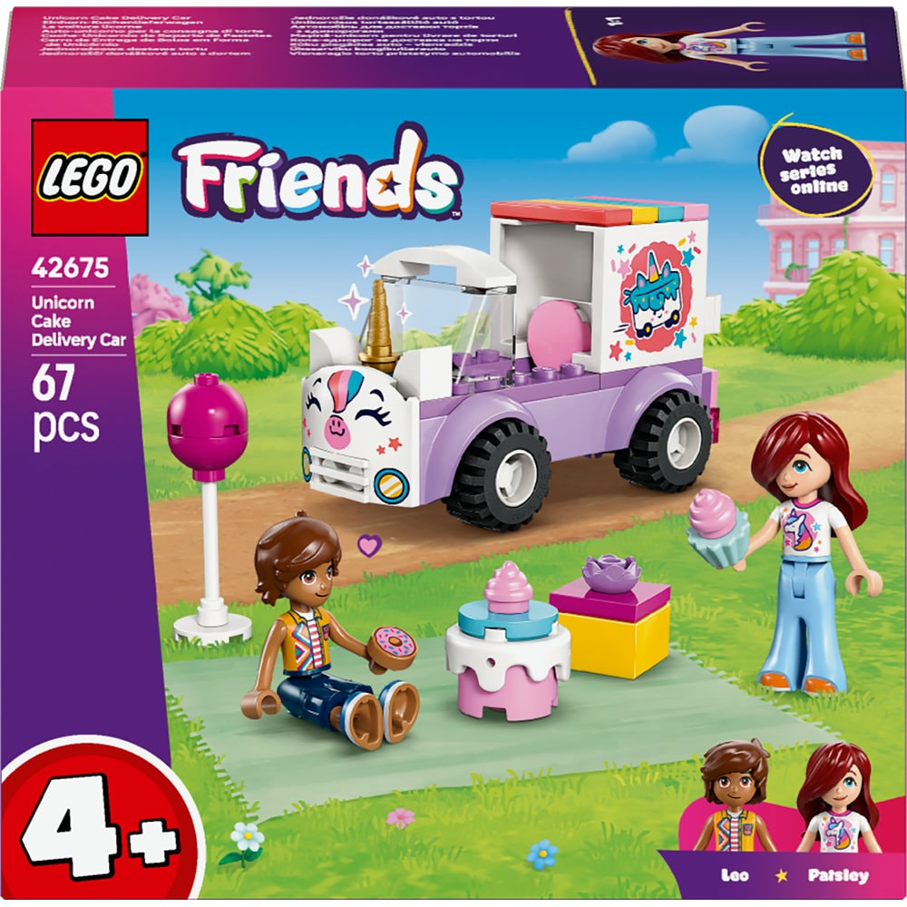 LEGO Friends: Masina-unicorn pentru livrare de torturi 42675, 4 ani+, 67 piese