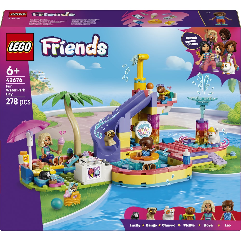 LEGO Friends: O zi distractiva in parcul acvatic 42676, 6 ani+, 278 piese
