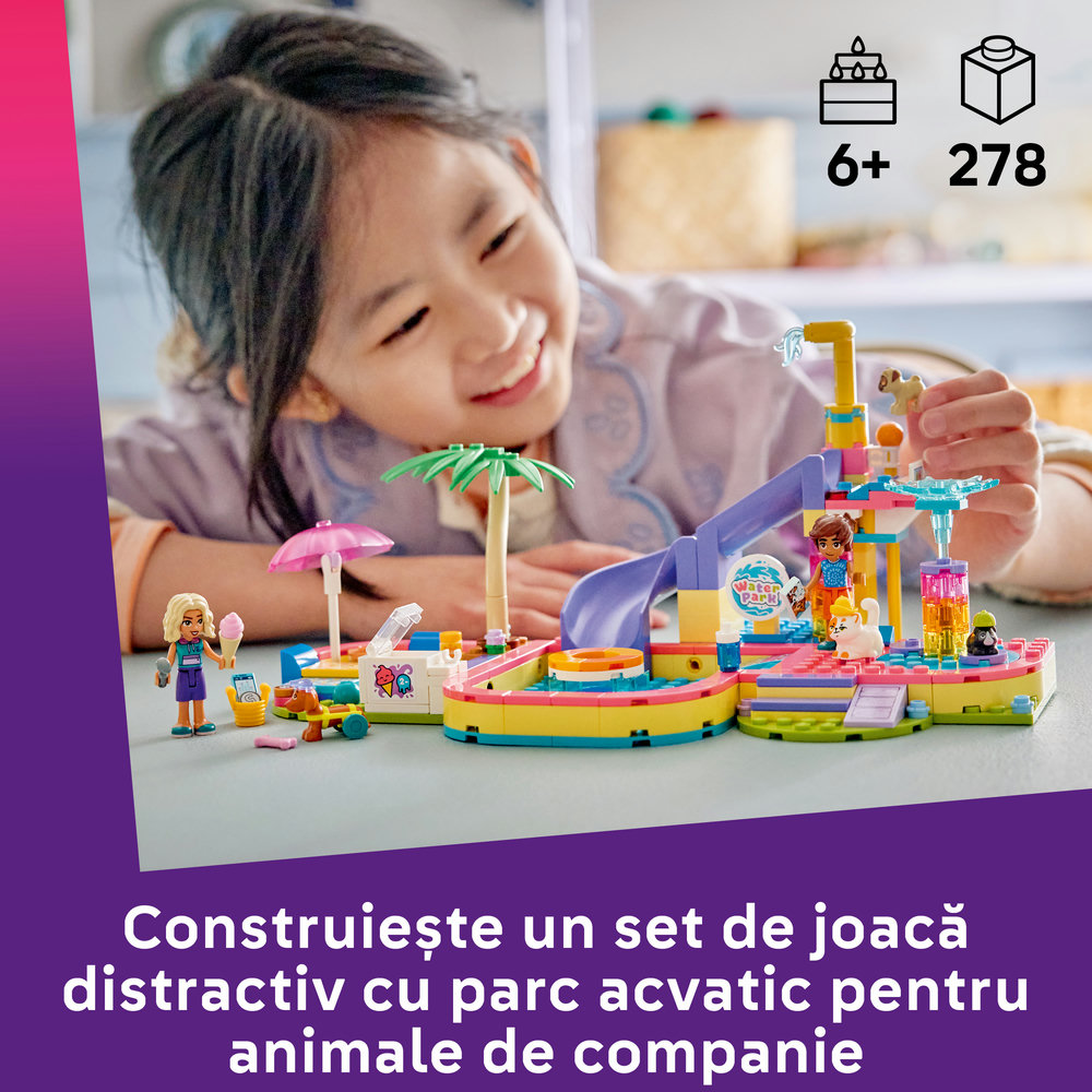 LEGO Friends: O zi distractiva in parcul acvatic 42676, 6 ani+, 278 piese