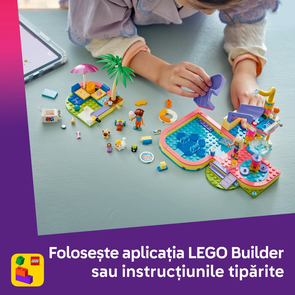 LEGO Friends: O zi distractiva in parcul acvatic 42676, 6 ani+, 278 piese