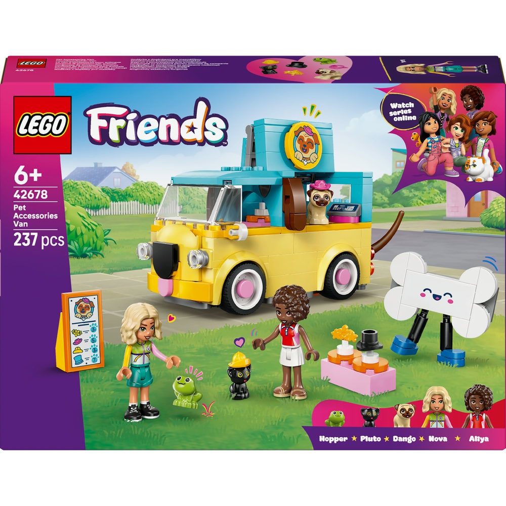 LEGO Friends: Furgoneta cu accesorii pentru animale de companie 42678, 6 ani+, 237 piese