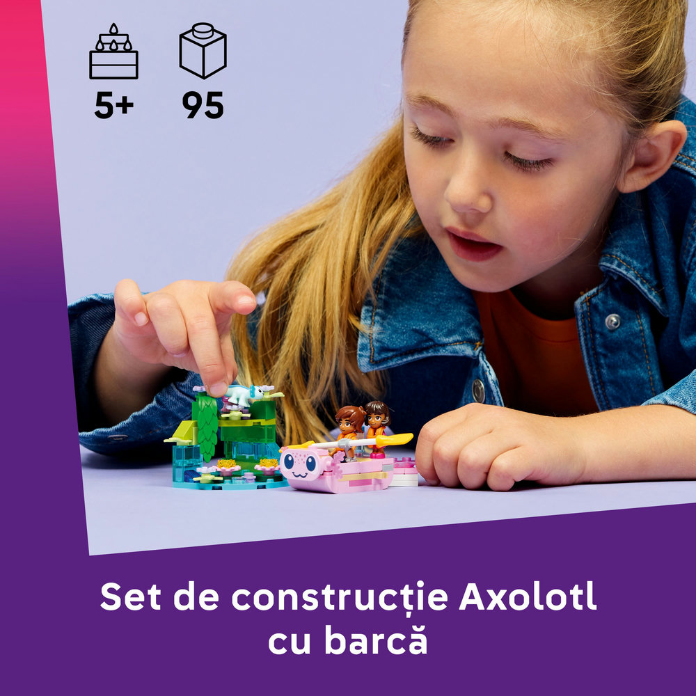 LEGO Friends: Barca-axolotl pentru aventuri 42681, ani+, 5 ani+, 95 piese