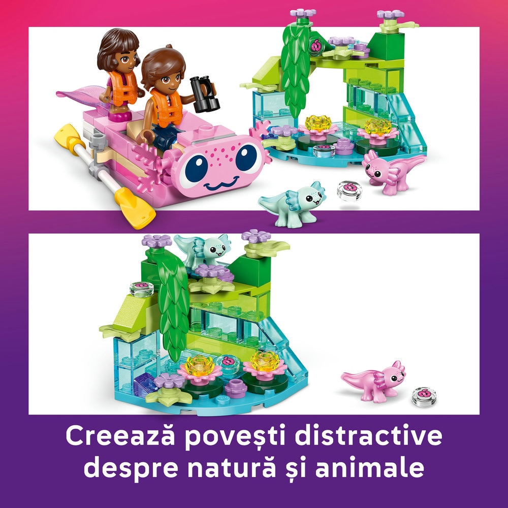 LEGO Friends: Barca-axolotl pentru aventuri 42681, ani+, 5 ani+, 95 piese