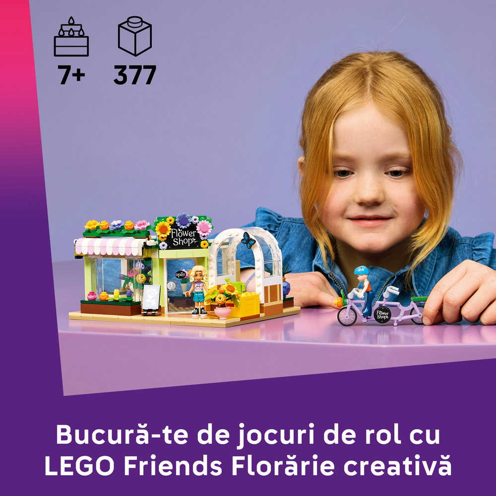 LEGO Friends: Florarie creativa 426930, 7 ani+, 377 piese