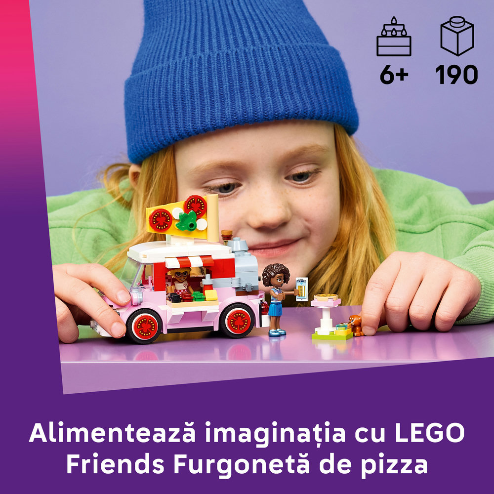 LEGO Friends: Furgoneta de pizza 42694, 6 ani+, 190 piese