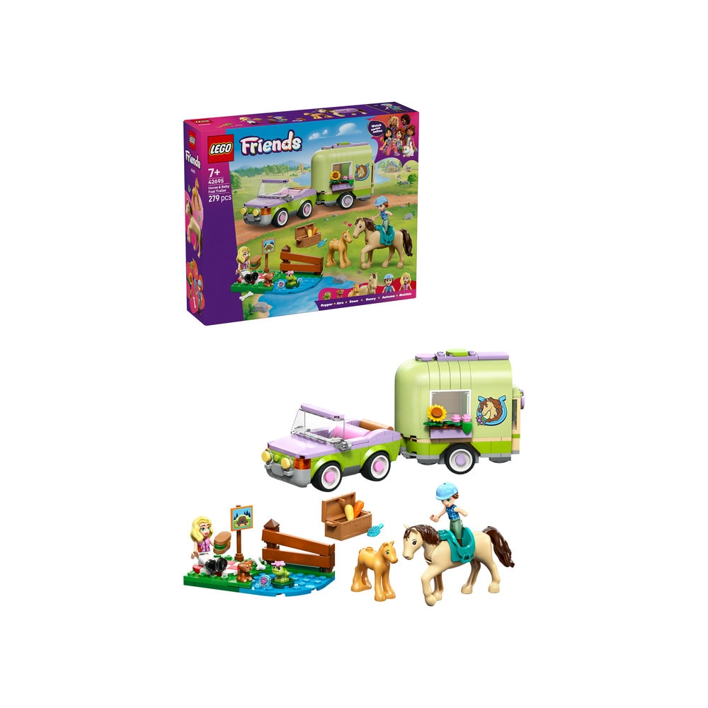 LEGO Friends: Remorca pentru cal si manz 42695, 7 ani+, 279 piese