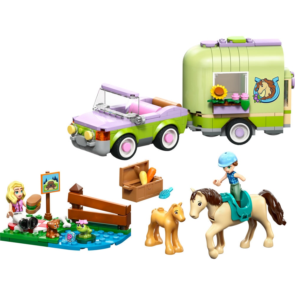 LEGO Friends: Remorca pentru cal si manz 42695, 7 ani+, 279 piese