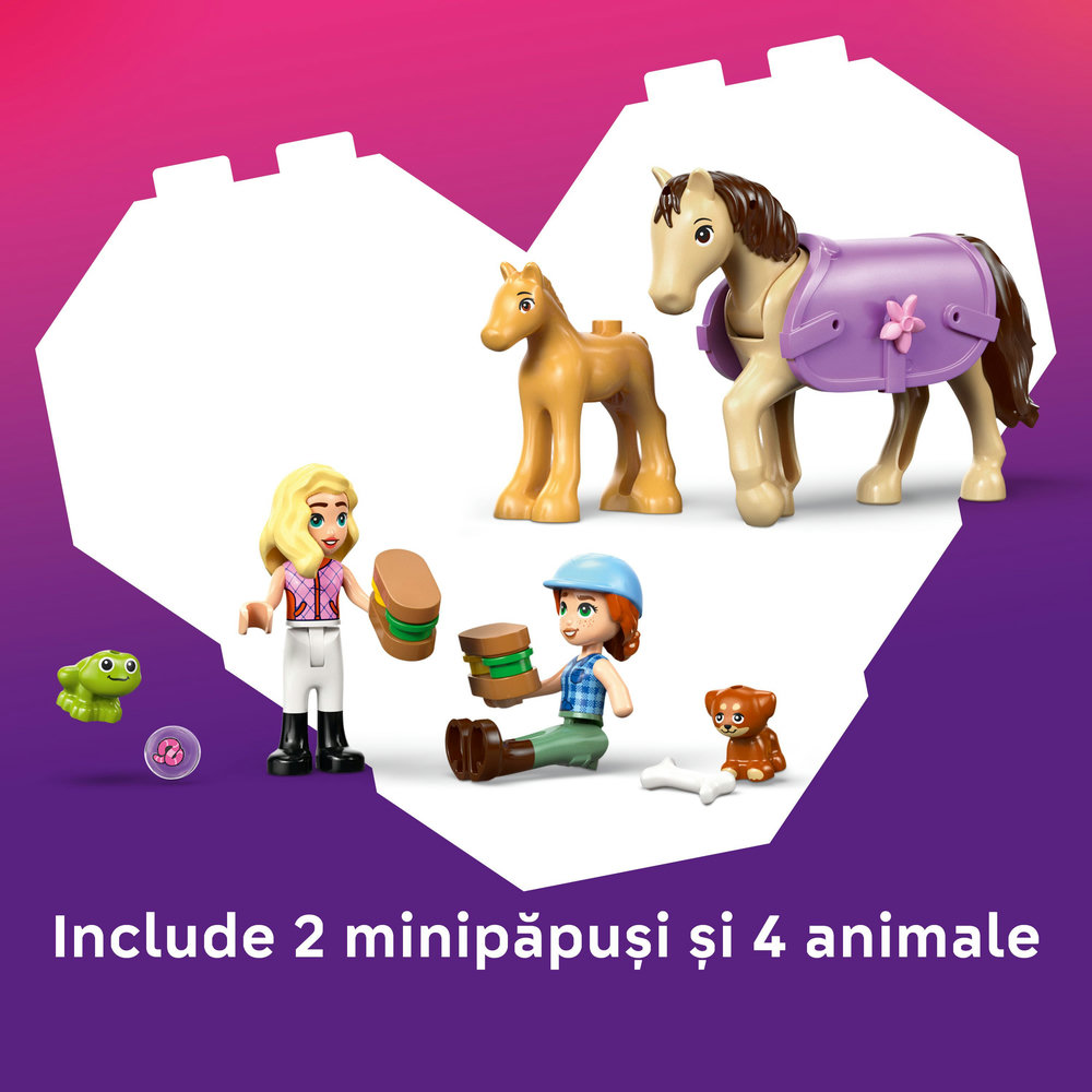 LEGO Friends: Remorca pentru cal si manz 42695, 7 ani+, 279 piese
