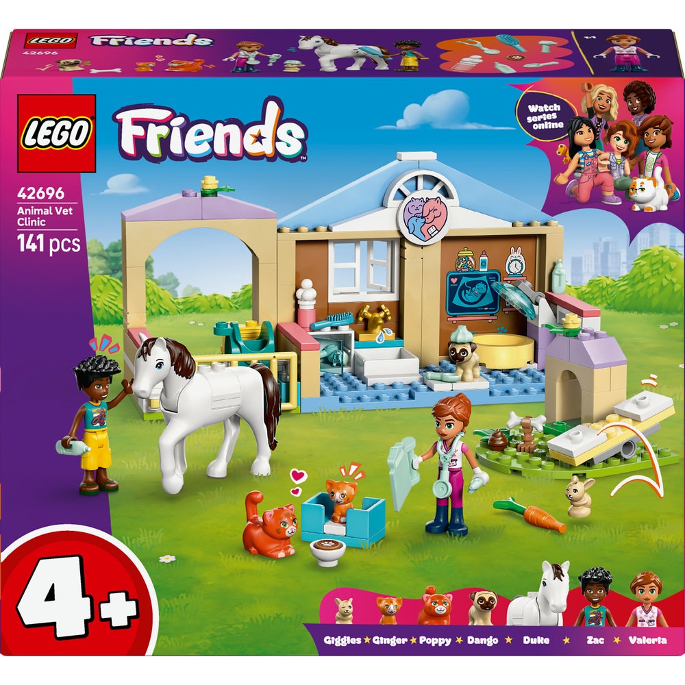 LEGO Friends: Clinica veterinara 42696, 4 ani+, 141 piese	