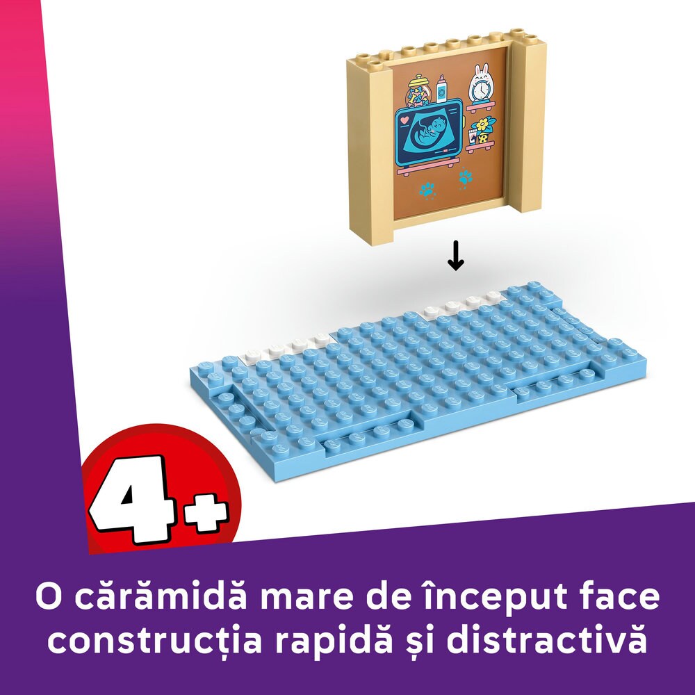 LEGO Friends: Clinica veterinara 42696, 4 ani+, 141 piese	