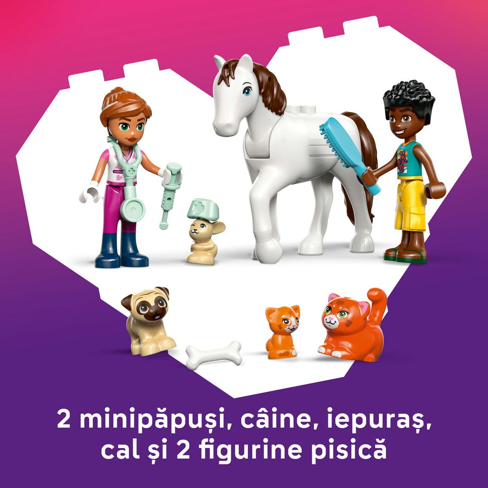 LEGO Friends: Clinica veterinara 42696, 4 ani+, 141 piese	