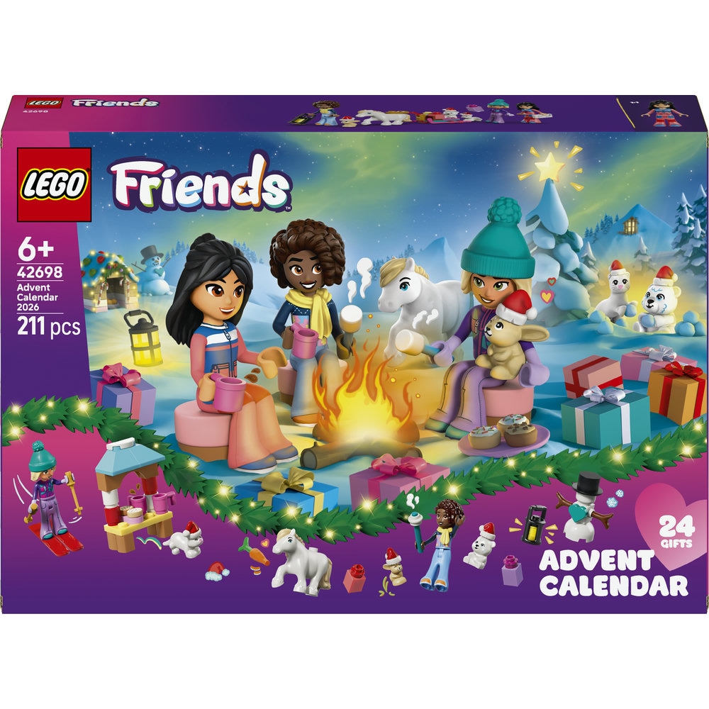 LEGO Friends: Calendar de advent 2026 42698, 6 ani+, 211 piese