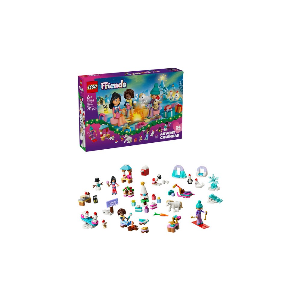 LEGO Friends: Calendar de advent 2026 42698, 6 ani+, 211 piese