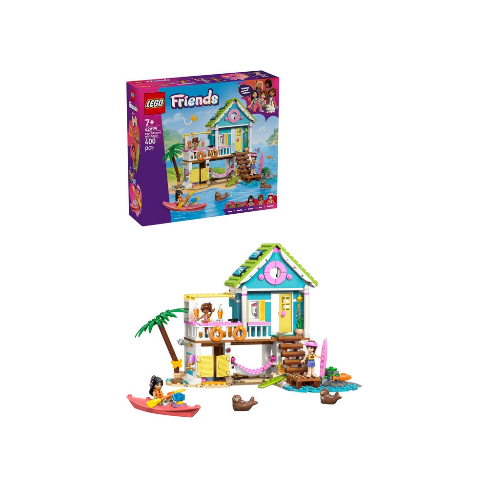 LEGO Friends: Casa pe plaja cu foci 42699, 7 ani+, 400 piese