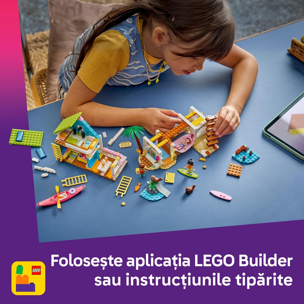 LEGO Friends: Casa pe plaja cu foci 42699, 7 ani+, 400 piese