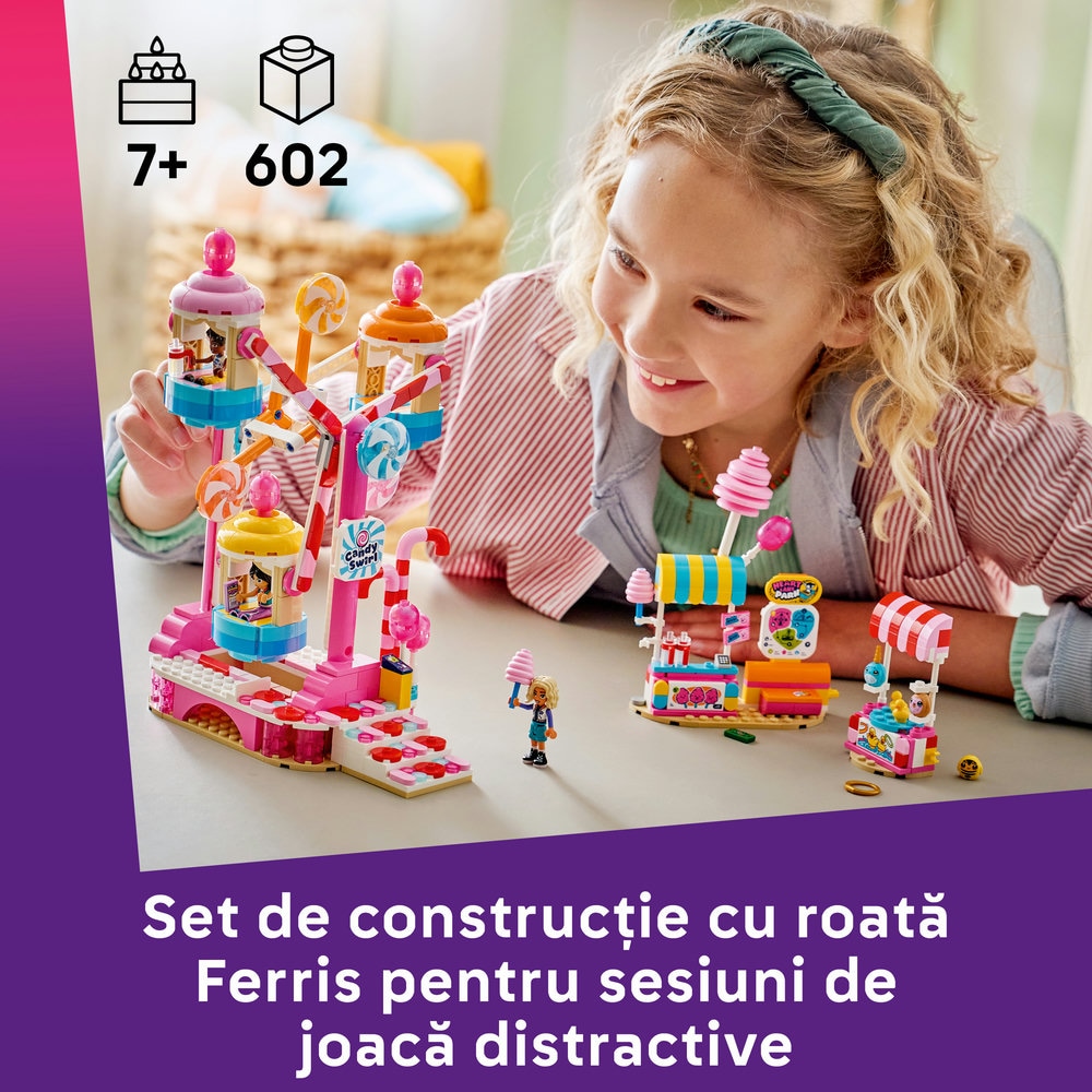 LEGO Friends: Roata Ferris cu bomboane si briose 42700, 7 ani+, 602 piese