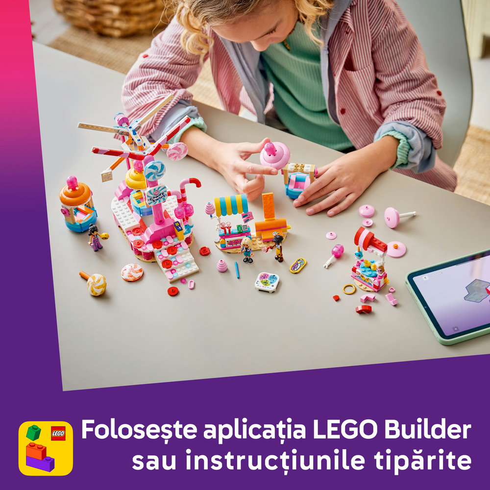 LEGO Friends: Roata Ferris cu bomboane si briose 42700, 7 ani+, 602 piese