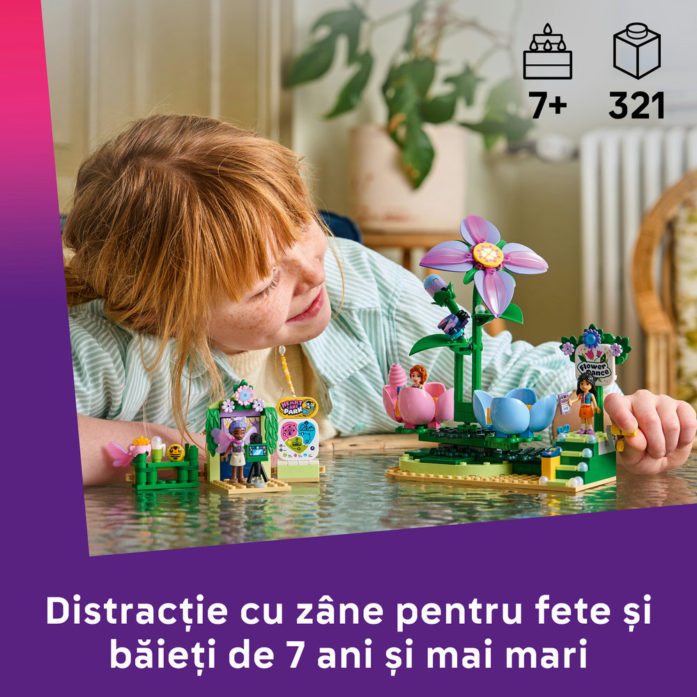 LEGO Friends: Floare rotitoare si ceasca pentru zane 42702, 7 ani+, 321 piese