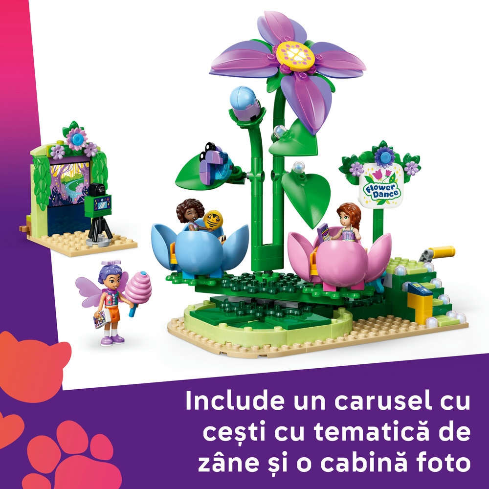 LEGO Friends: Floare rotitoare si ceasca pentru zane 42702, 7 ani+, 321 piese