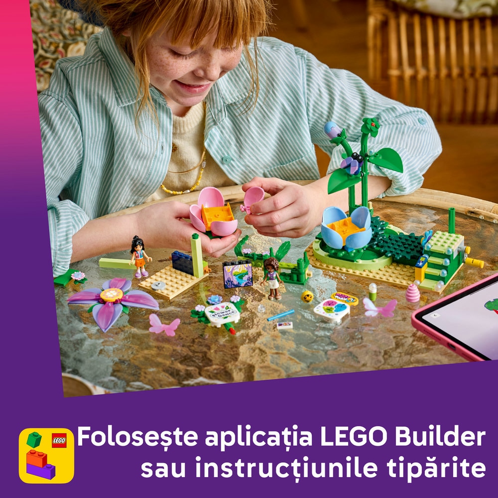 LEGO Friends: Floare rotitoare si ceasca pentru zane 42702, 7 ani+, 321 piese