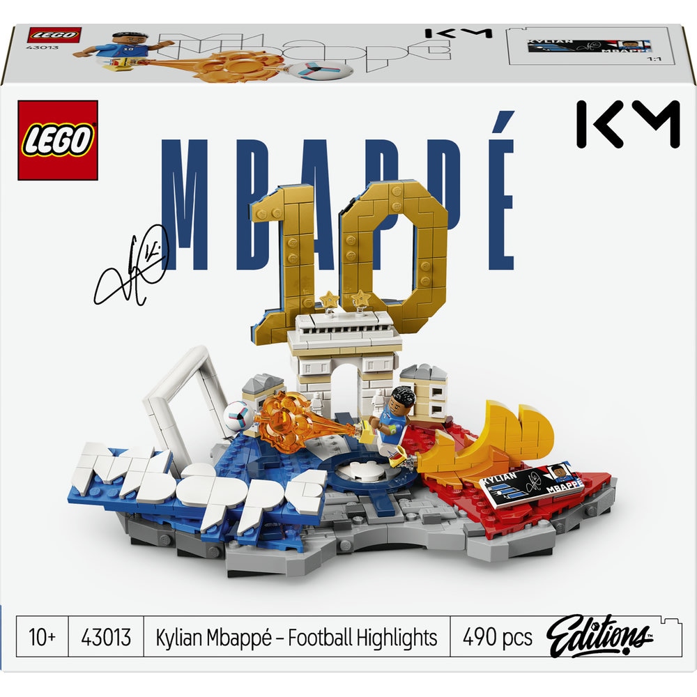 LEGO Editions: Kylian Mbappe  Momente importante din fotbal 43013, 10 ani+, 490 piese