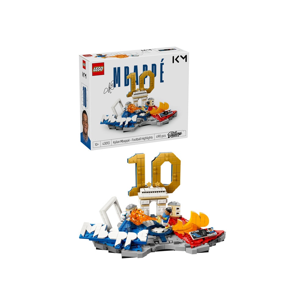 LEGO Editions: Kylian Mbappe  Momente importante din fotbal 43013, 10 ani+, 490 piese