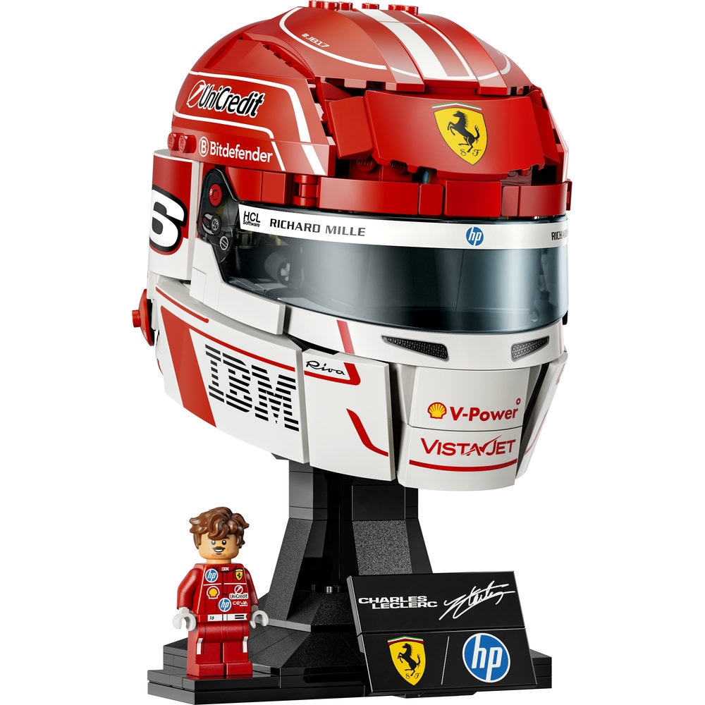 LEGO Editions: Casca lui Charles Leclerc Scuderia Ferrari HP 43014, 14 ani+, 886 piese