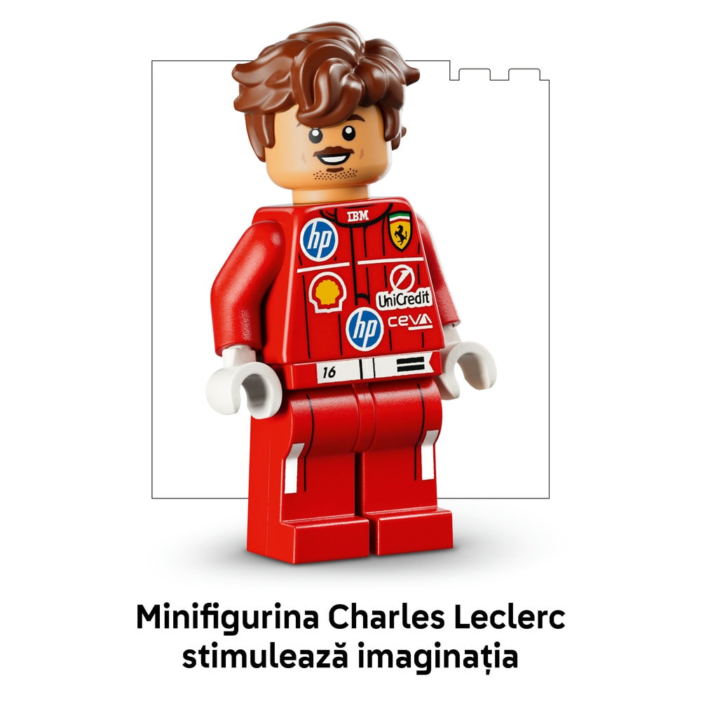LEGO Editions: Casca lui Charles Leclerc Scuderia Ferrari HP 43014, 14 ani+, 886 piese