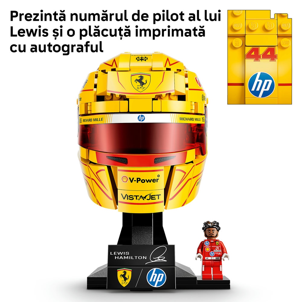 LEGO Editions: Casca lui Lewis Hamilton Scuderia Ferrari HP 43022, 14 ani+, 884 piese