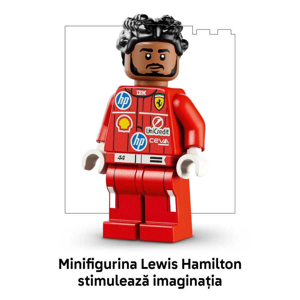 LEGO Editions: Casca lui Lewis Hamilton Scuderia Ferrari HP 43022, 14 ani+, 884 piese