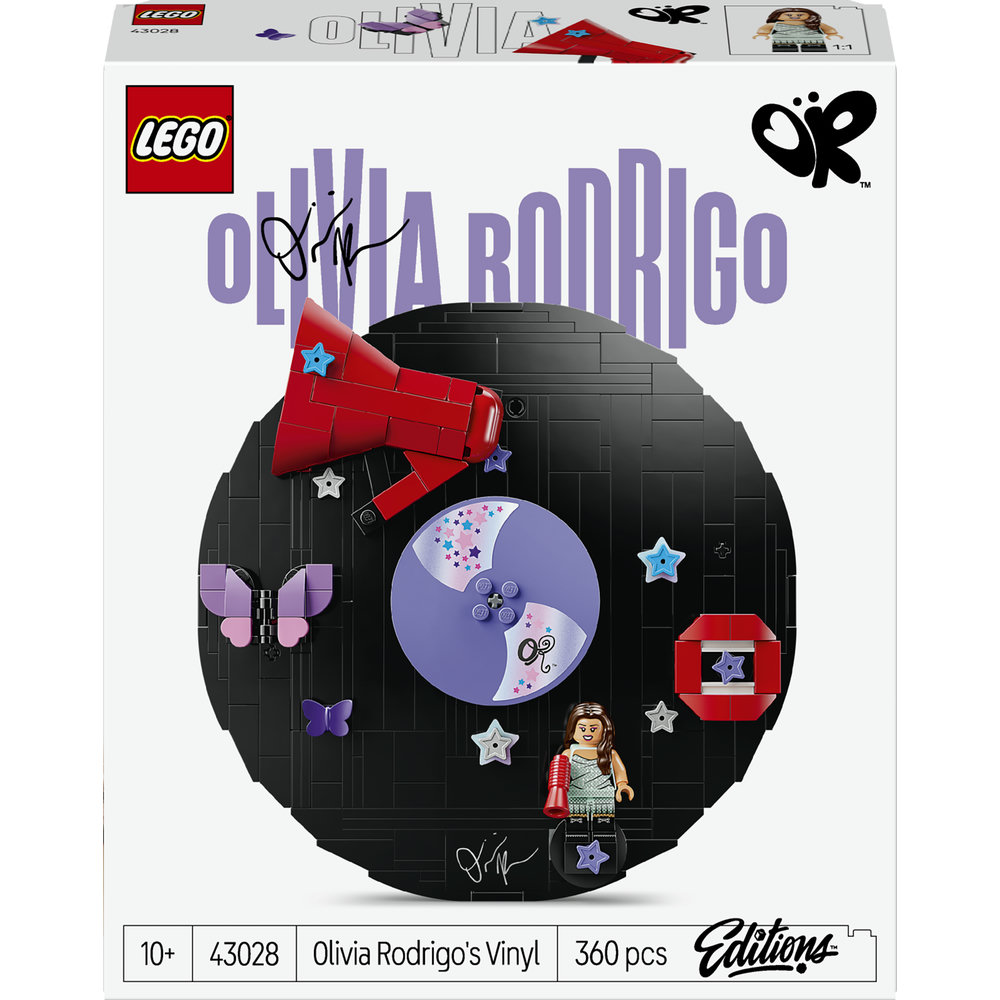 LEGO Editions: Music - Disc de vinil cu Olivia Rodrigo 430280, 10 ani+, 360 piese