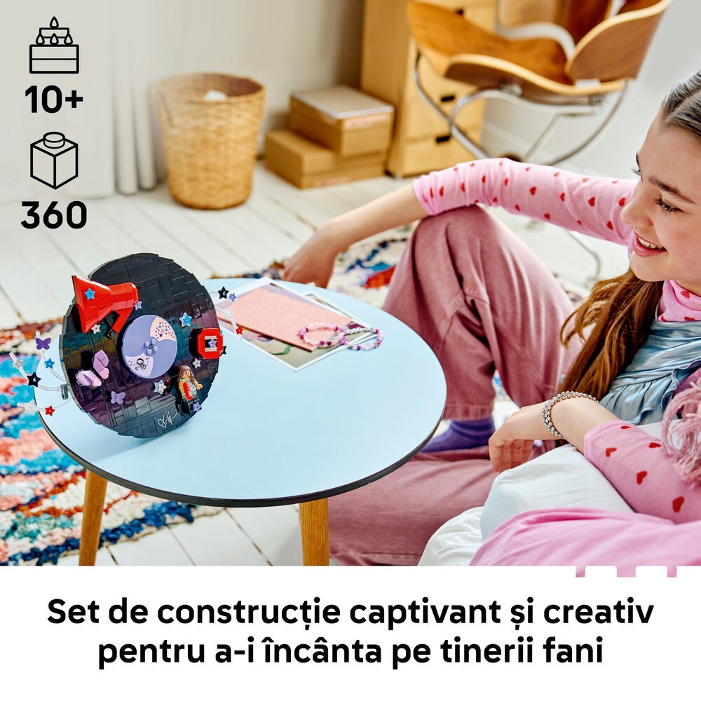 LEGO Editions: Music - Disc de vinil cu Olivia Rodrigo 430280, 10 ani+, 360 piese