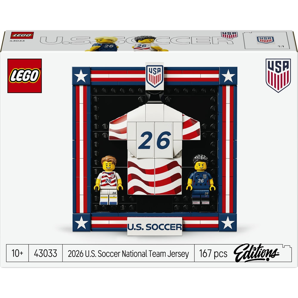 LEGO Editions: Tricoul echipei nationale de fotbal a SUA 2026 430330, 10 ani+, 167 piese