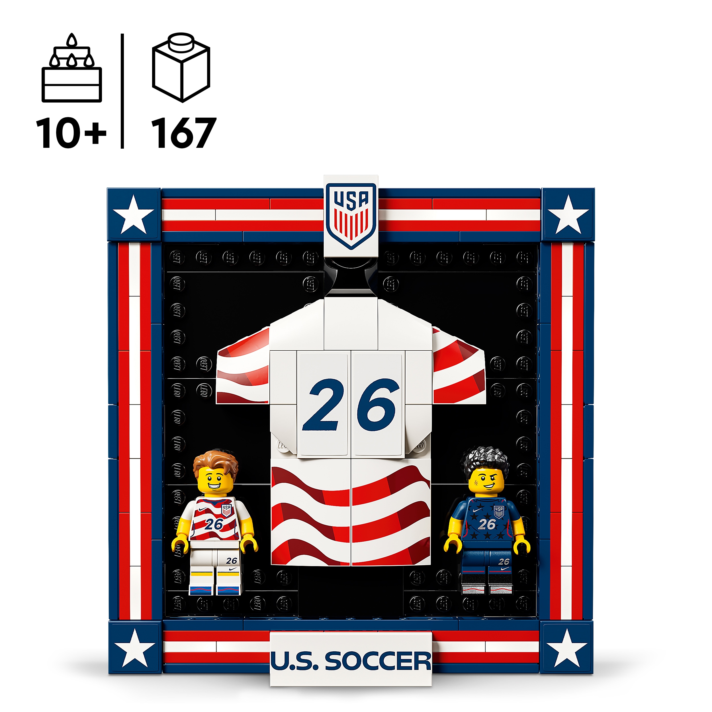 LEGO Editions: Tricoul echipei nationale de fotbal a SUA 2026 430330, 10 ani+, 167 piese