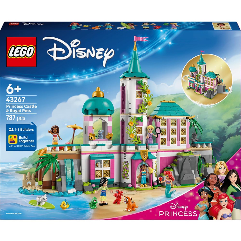 LEGO Disney Princess: Castel de printesa si animalute regale 43267, 6 ani+, 787 piese