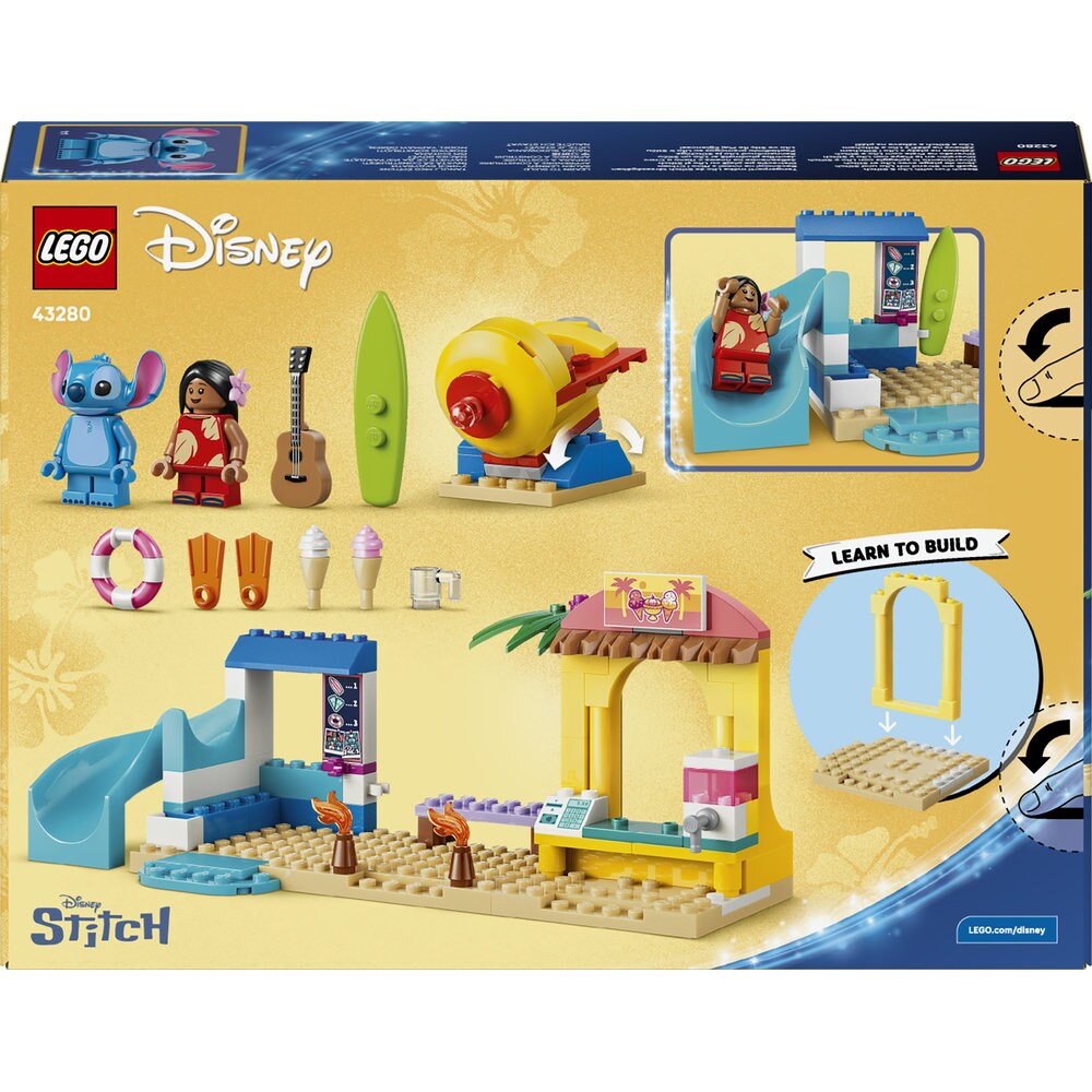 LEGO Disney: Classic - Distractie pe plaja cu Lilo si Stitch 43280, 4 ani+, 113 piese
