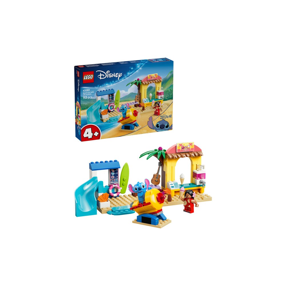 LEGO Disney: Classic - Distractie pe plaja cu Lilo si Stitch 43280, 4 ani+, 113 piese