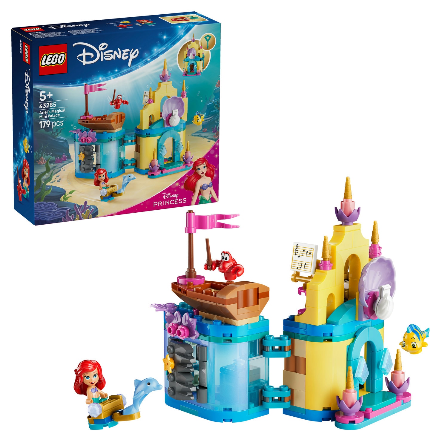 LEGO Disney Princess: Minipalatul magic al lui Ariel 43285, 5 ani+, 179 piese