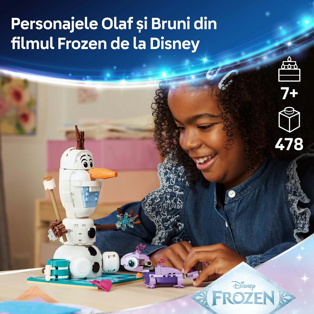 LEGO Disney Princess: Distractie la picnic cu Olaf si Bruni 43287, 7 ani+, 478 piese