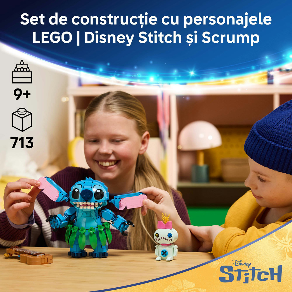 LEGO Disney: Classic - Stitch si Scrump 43296, 9 ani+, 713 piese