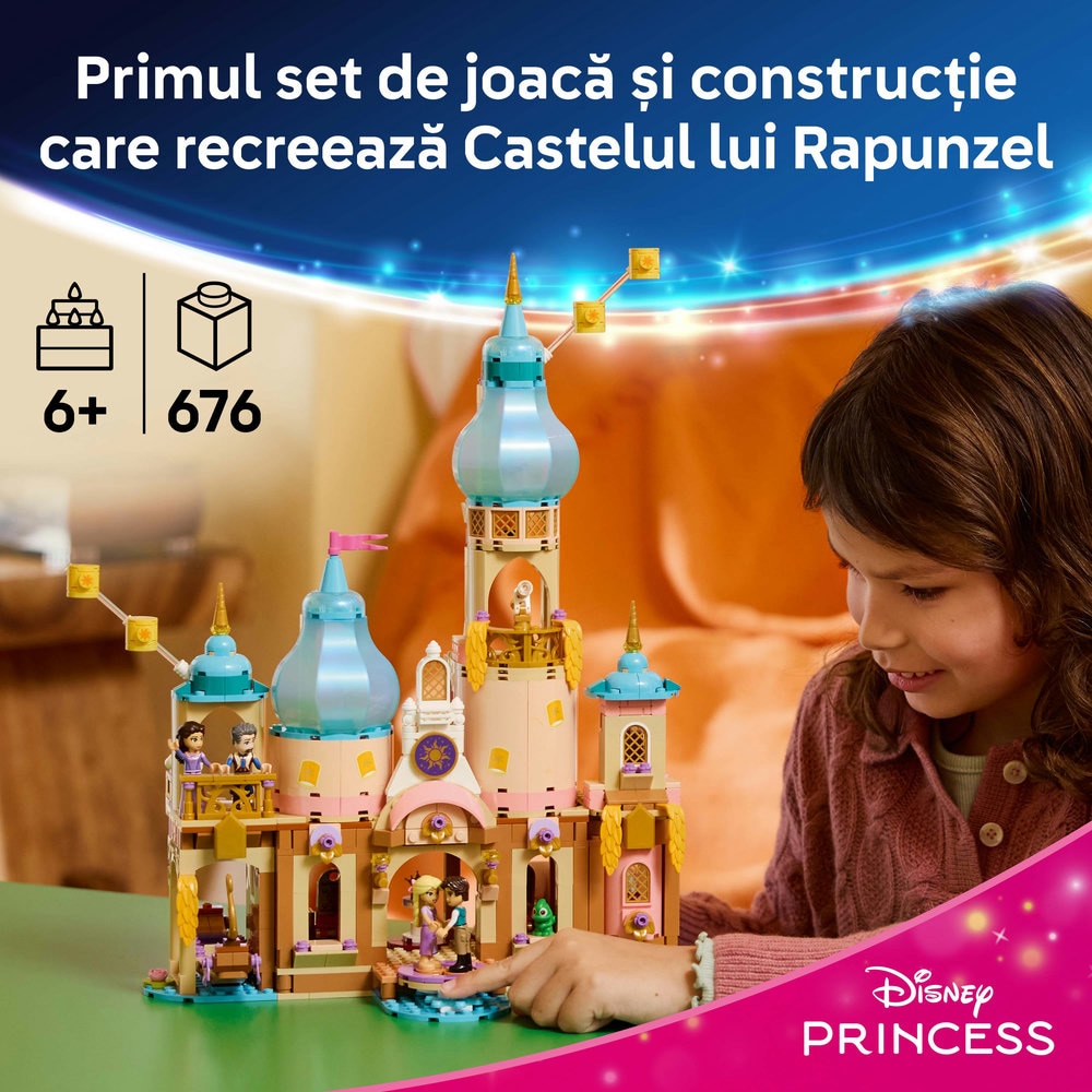 LEGO Disney Princess: Castelul lui Rapunzel 43297, 6 ani+, 676 piese