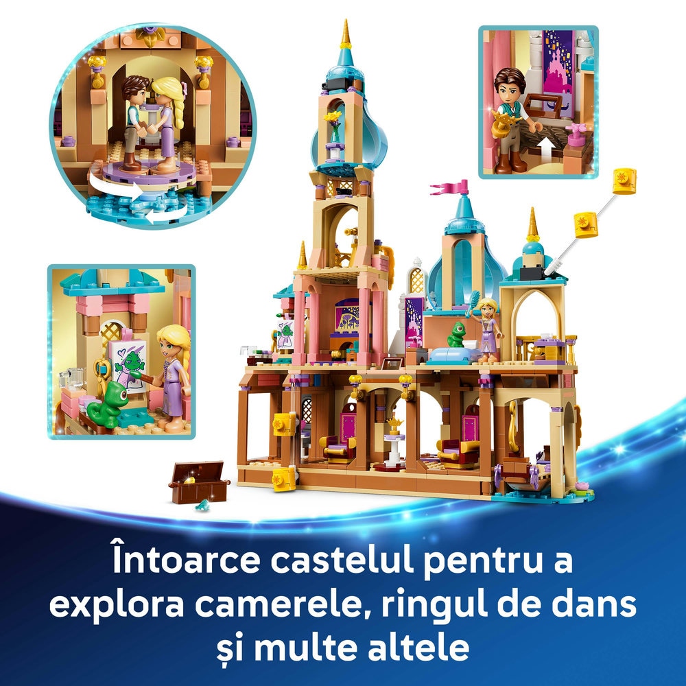 LEGO Disney Princess: Castelul lui Rapunzel 43297, 6 ani+, 676 piese