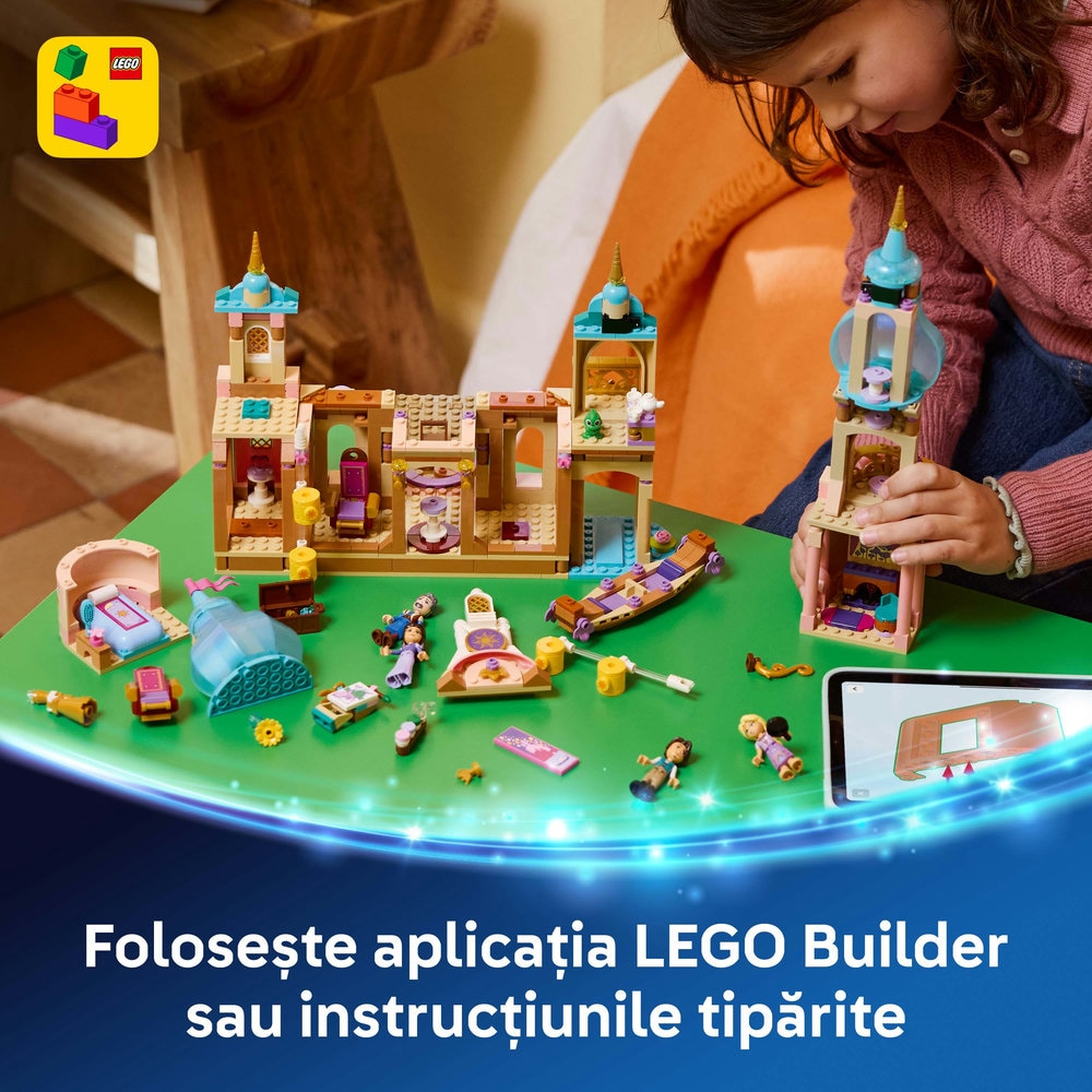 LEGO Disney Princess: Castelul lui Rapunzel 43297, 6 ani+, 676 piese