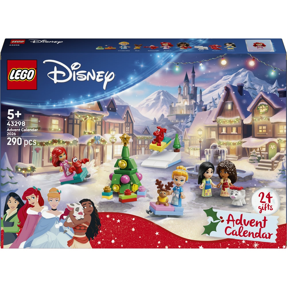 LEGO Disney Princess: Calendar de advent 2026 43298, 5 ani+, 290 piese