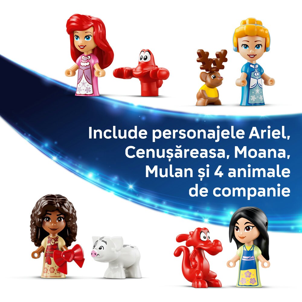 LEGO Disney Princess: Calendar de advent 2026 43298, 5 ani+, 290 piese