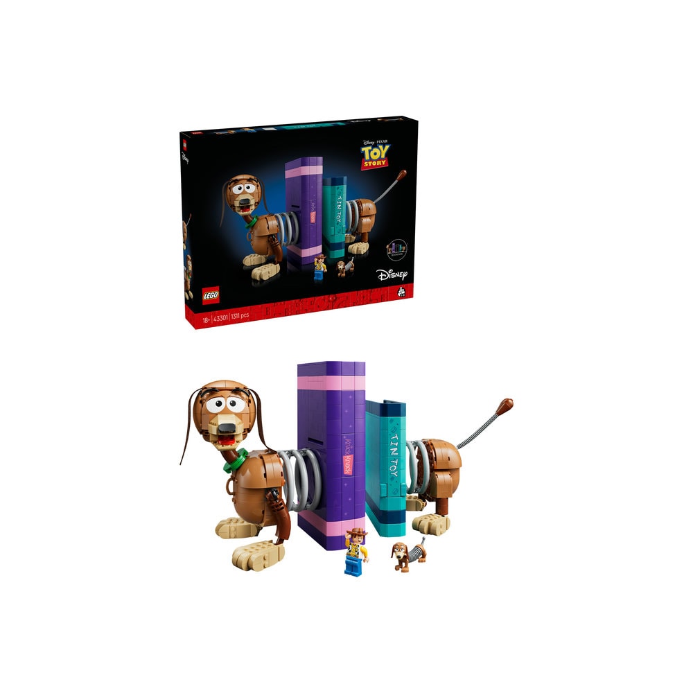 LEGO Disney: Pixar - Opritoare de carti Cainele Slinky din Povestea jucariilor 43301, 18 ani+, 1311 piese