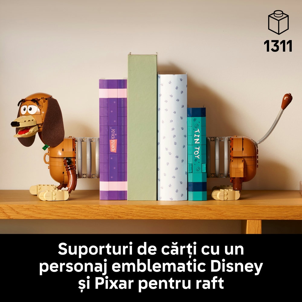 LEGO Disney: Pixar - Opritoare de carti Cainele Slinky din Povestea jucariilor 43301, 18 ani+, 1311 piese