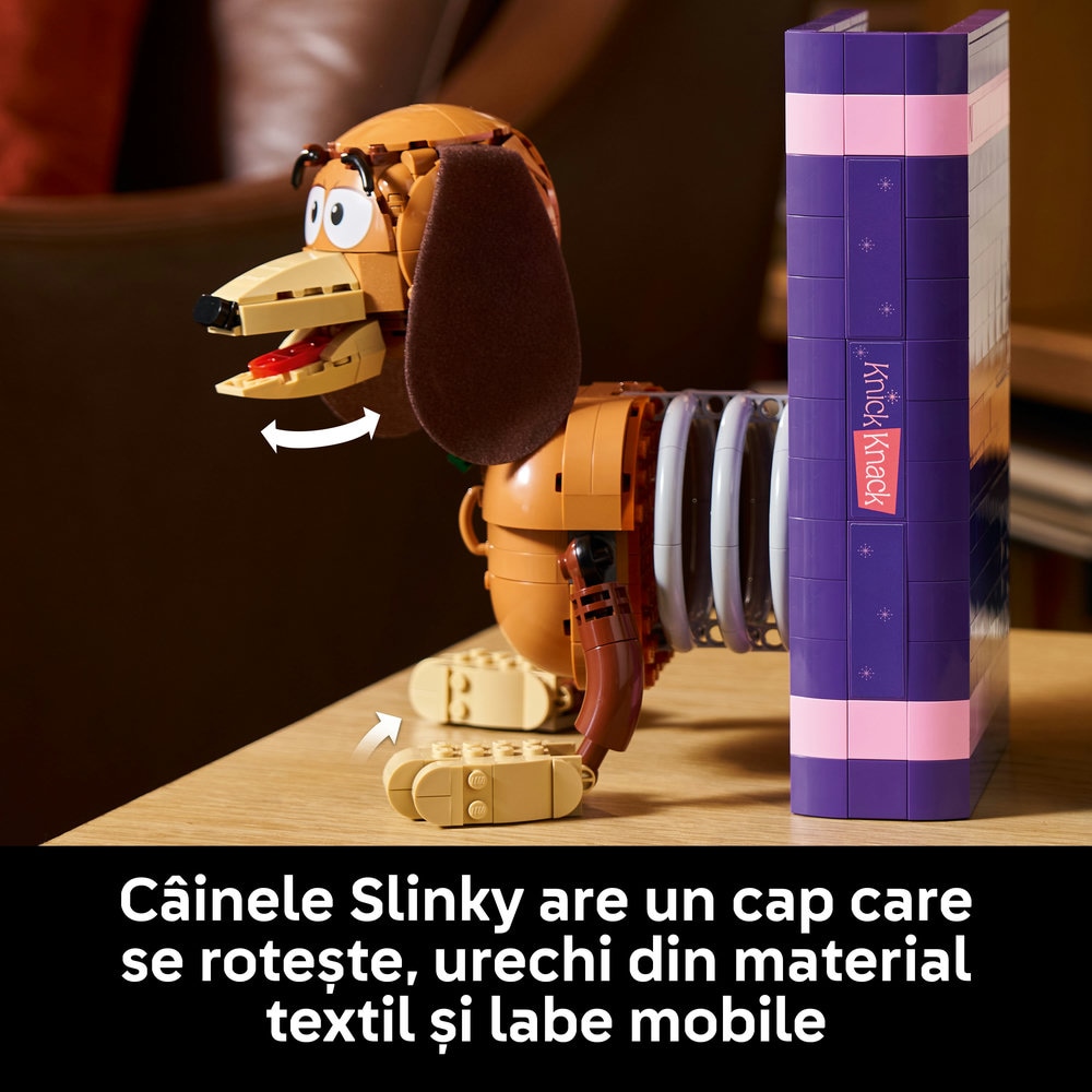 LEGO Disney: Pixar - Opritoare de carti Cainele Slinky din Povestea jucariilor 43301, 18 ani+, 1311 piese